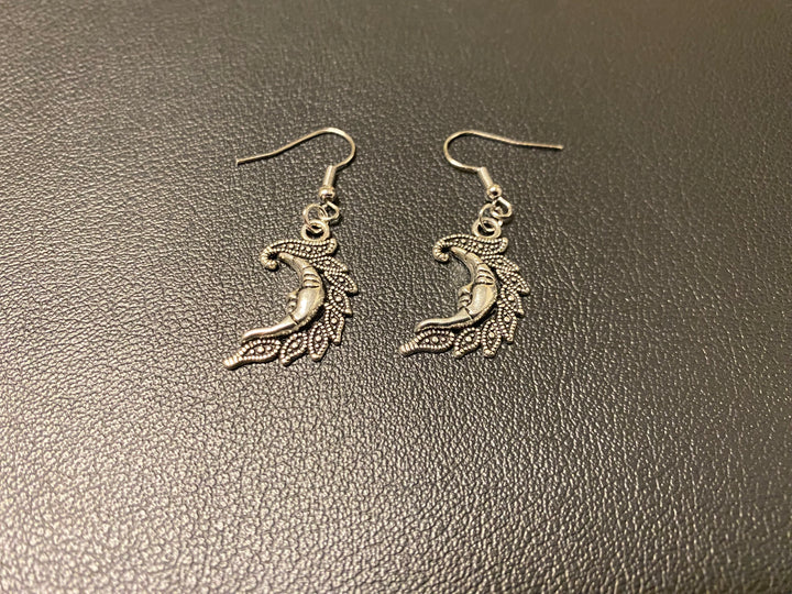 1 of MIDNIGHT Boho Crescent Moon Earrings