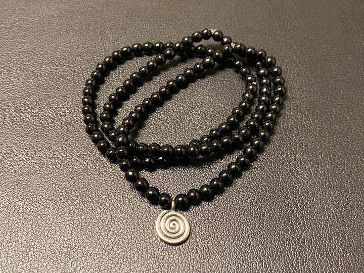 1 of MIDNIGHT Black Bead Goddess Bracelet Set