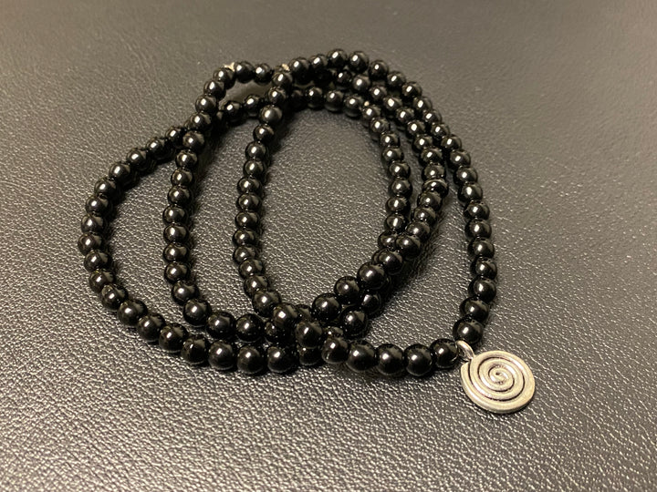 1 of MIDNIGHT Black Bead Goddess Bracelet Set