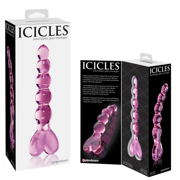 Icicles No 43 Pink Glass Beaded Massager