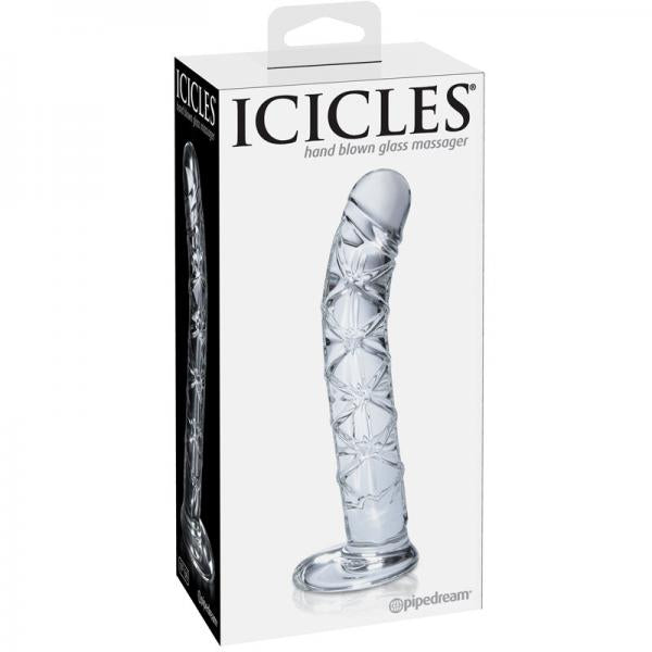 Icicles No. 60 Glass G-Spot Dong Clear